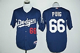 Los Angeles Dodgers #66 Yasiel Puig Navy Blue Cooperstown Stitched Baseball Jersey,baseball caps,new era cap wholesale,wholesale hats